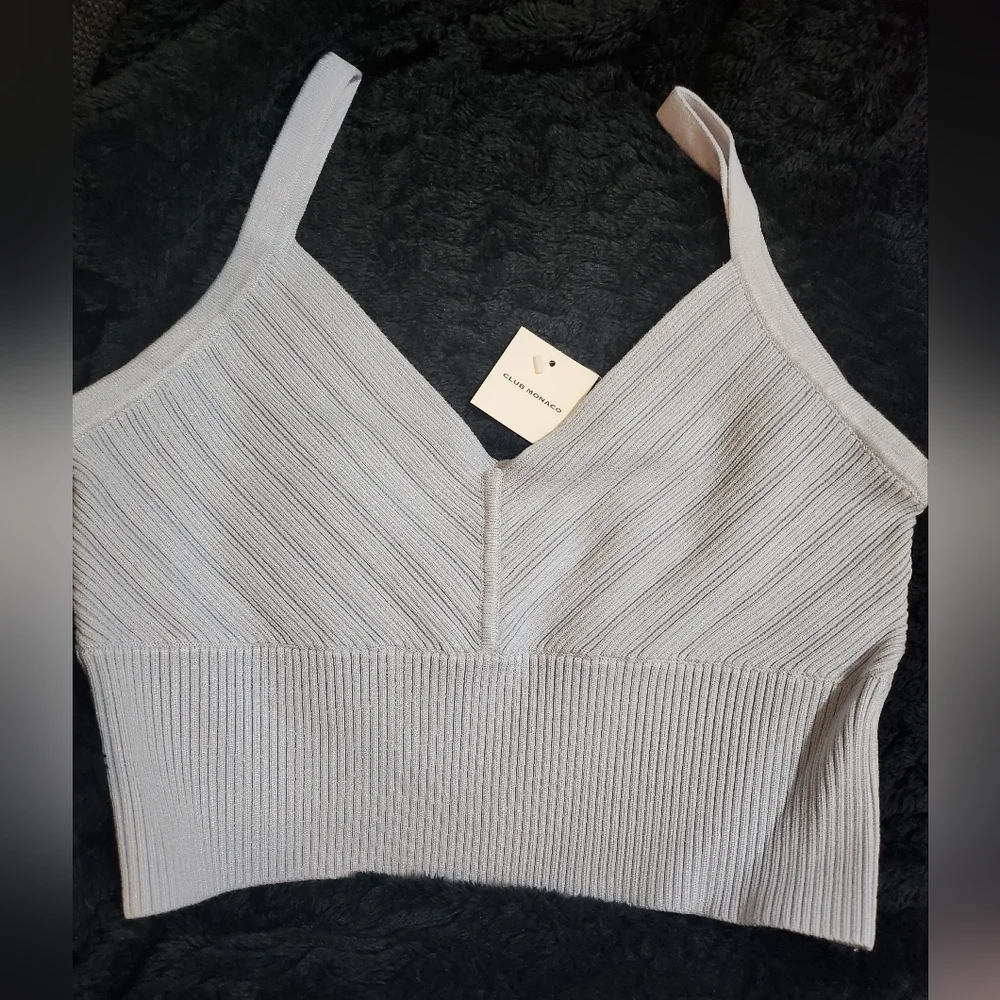 Club Monaco Ribbed Crop Top - Picture 5 of 7